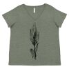 Curvy Collection Women's Fine Jersey V-Neck Tee Thumbnail