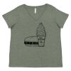 Curvy Collection Women's Fine Jersey V-Neck Tee Thumbnail