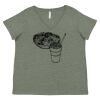 Curvy Collection Women's Fine Jersey V-Neck Tee Thumbnail