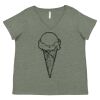 Curvy Collection Women's Fine Jersey V-Neck Tee Thumbnail
