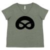 Curvy Collection Women's Fine Jersey V-Neck Tee Thumbnail