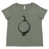Curvy Collection Women's Fine Jersey V-Neck Tee Thumbnail