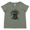 Curvy Collection Women's Fine Jersey V-Neck Tee Thumbnail