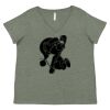 Curvy Collection Women's Fine Jersey V-Neck Tee Thumbnail