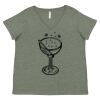 Curvy Collection Women's Fine Jersey V-Neck Tee Thumbnail