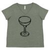 Curvy Collection Women's Fine Jersey V-Neck Tee Thumbnail