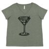 Curvy Collection Women's Fine Jersey V-Neck Tee Thumbnail
