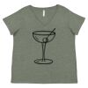 Curvy Collection Women's Fine Jersey V-Neck Tee Thumbnail