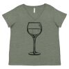 Curvy Collection Women's Fine Jersey V-Neck Tee Thumbnail