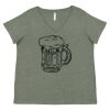 Curvy Collection Women's Fine Jersey V-Neck Tee Thumbnail