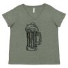 Curvy Collection Women's Fine Jersey V-Neck Tee Thumbnail