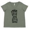 Curvy Collection Women's Fine Jersey V-Neck Tee Thumbnail