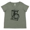 Curvy Collection Women's Fine Jersey V-Neck Tee Thumbnail
