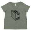 Curvy Collection Women's Fine Jersey V-Neck Tee Thumbnail