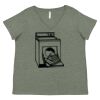 Curvy Collection Women's Fine Jersey V-Neck Tee Thumbnail