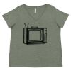Curvy Collection Women's Fine Jersey V-Neck Tee Thumbnail