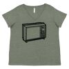 Curvy Collection Women's Fine Jersey V-Neck Tee Thumbnail