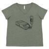 Curvy Collection Women's Fine Jersey V-Neck Tee Thumbnail
