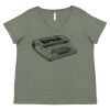 Curvy Collection Women's Fine Jersey V-Neck Tee Thumbnail