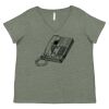Curvy Collection Women's Fine Jersey V-Neck Tee Thumbnail