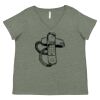 Curvy Collection Women's Fine Jersey V-Neck Tee Thumbnail