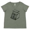 Curvy Collection Women's Fine Jersey V-Neck Tee Thumbnail