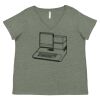Curvy Collection Women's Fine Jersey V-Neck Tee Thumbnail
