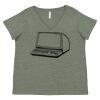 Curvy Collection Women's Fine Jersey V-Neck Tee Thumbnail