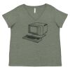 Curvy Collection Women's Fine Jersey V-Neck Tee Thumbnail