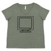 Curvy Collection Women's Fine Jersey V-Neck Tee Thumbnail