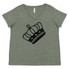 Curvy Collection Women's Fine Jersey V-Neck Tee Thumbnail