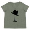 Curvy Collection Women's Fine Jersey V-Neck Tee Thumbnail