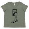 Curvy Collection Women's Fine Jersey V-Neck Tee Thumbnail