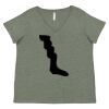 Curvy Collection Women's Fine Jersey V-Neck Tee Thumbnail