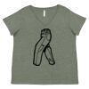 Curvy Collection Women's Fine Jersey V-Neck Tee Thumbnail