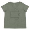 Curvy Collection Women's Fine Jersey V-Neck Tee Thumbnail