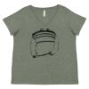 Curvy Collection Women's Fine Jersey V-Neck Tee Thumbnail