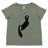 Curvy Collection Women's Fine Jersey V-Neck Tee Thumbnail