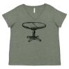 Curvy Collection Women's Fine Jersey V-Neck Tee Thumbnail