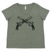 Curvy Collection Women's Fine Jersey V-Neck Tee Thumbnail