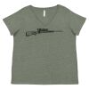 Curvy Collection Women's Fine Jersey V-Neck Tee Thumbnail
