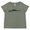 Curvy Collection Women's Fine Jersey V-Neck Tee Thumbnail