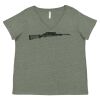 Curvy Collection Women's Fine Jersey V-Neck Tee Thumbnail