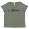 Curvy Collection Women's Fine Jersey V-Neck Tee Thumbnail