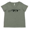Curvy Collection Women's Fine Jersey V-Neck Tee Thumbnail