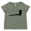 Curvy Collection Women's Fine Jersey V-Neck Tee Thumbnail