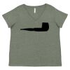 Curvy Collection Women's Fine Jersey V-Neck Tee Thumbnail