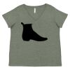 Curvy Collection Women's Fine Jersey V-Neck Tee Thumbnail