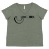 Curvy Collection Women's Fine Jersey V-Neck Tee Thumbnail