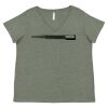 Curvy Collection Women's Fine Jersey V-Neck Tee Thumbnail